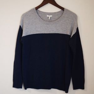 Joie Wool Cashmere Navy & Gray Sweater